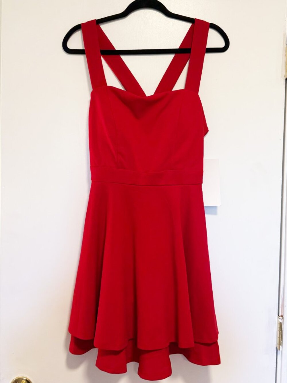 Love Nicki Lew Red Mini Dress with Cutout Detail, L